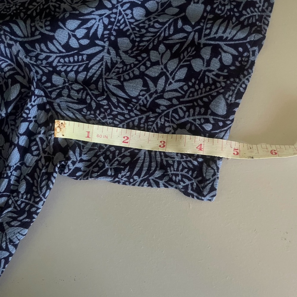 West Loop Size L/XL Blue & Black Floral Palazzo Shorts NWT Summer Resort Wear - Picture 10 of 11